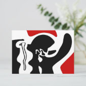 Offset kamer: Abstract zwart, wit & rood Kaart (Staand voorkant)