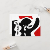 Offset kamer: Abstract zwart, wit & rood Kaart (Voorkant / Achterkant in situ)