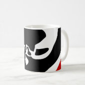 Offset kamer: Abstract zwart, wit & rood Koffiemok (Voorkant rechts)