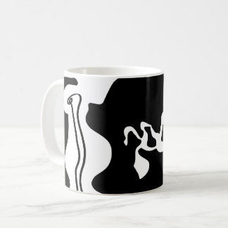 Offset kamer: Abstract zwart, wit & rood Koffiemok