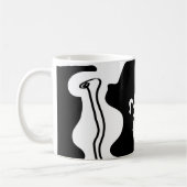 Offset kamer: Abstract zwart, wit & rood Koffiemok (Links)