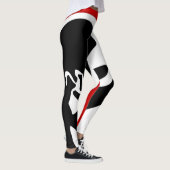 Offset kamer: Abstract zwart, wit & rood Leggings (Rechts)