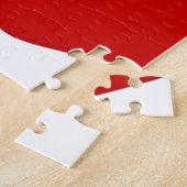 Offset Kamer: Abstract Zwart, Wit & Rood Legpuzzel (Zijkant)