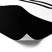 Offset kamer: Abstract zwart, wit & rood Poster (Hoek)