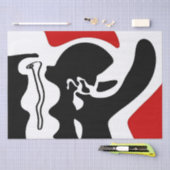 Offset kamer: Abstract zwart, wit & rood Tissuepapier (Craft)