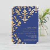 Offset moderne Mariage damassé Invitations Faux Go (Debout devant)