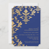 Offset moderne Mariage damassé Invitations Faux Go (Devant)