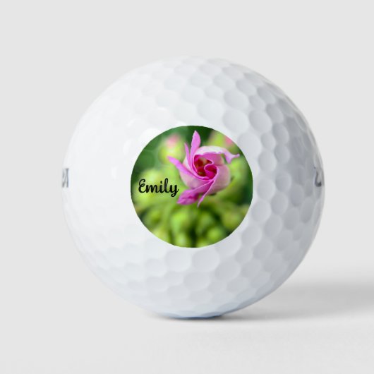 Offset Pink Bud gepersonaliseerde golfballen (Voorkant)