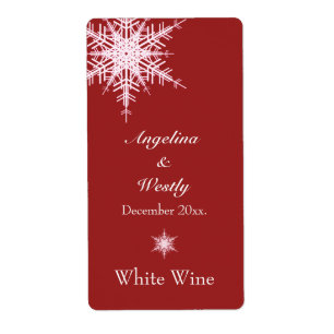 Offset Snowy Red Weddenschap Wine Label