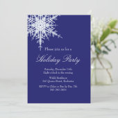 Offset Snowy Snowflake Invitation de vacances (Debout devant)