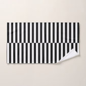 Offset zwarte en witte stripset handdoekset bad handdoek (Handdoek)
