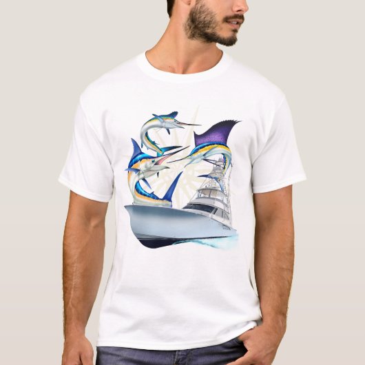 Offshore Billfish - Blue Marlin, Sailfish, Mahi Ma T-shirt (Voorkant)