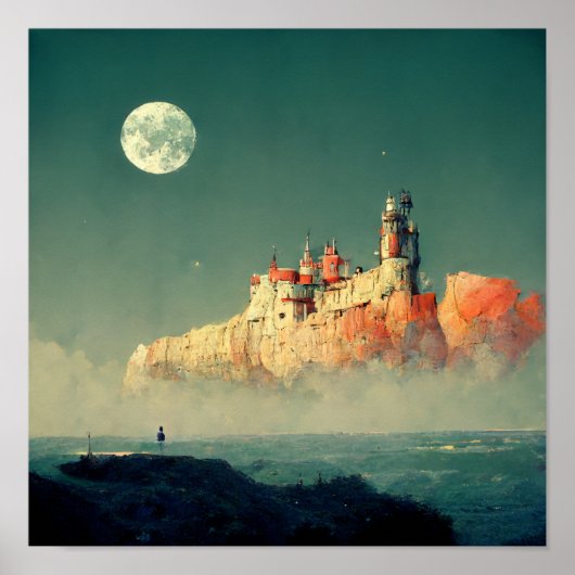 Offshore Citadel Fantasy Sci-Fi Poster (Voorkant)