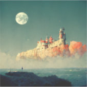 Offshore Citadel Fantasy Sci-Fi Sticker (Voorkant)