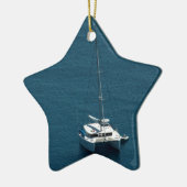 Offshore door katamaran keramisch ornament (Links)