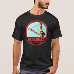 Offshore-kraanexploitant - zwart t-shirt