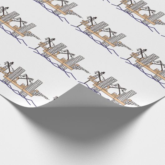 Offshore-olierijg Cadeaupapier (Hoek)