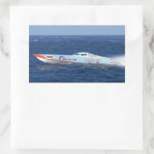 Offshore Powerboat Racer Rechthoekige Sticker (Tas)