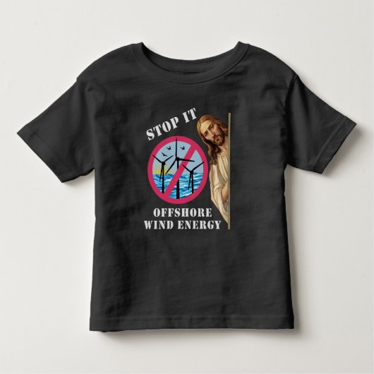 Offshore windenergie Stop het Jezus Kinder Shirts (Voorkant)