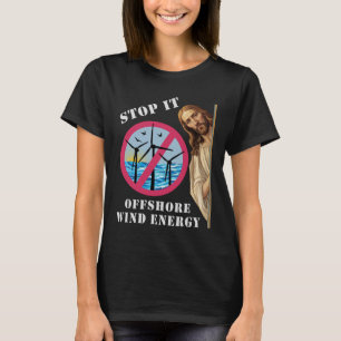 Offshore windenergie Stop het Jezus T-shirt