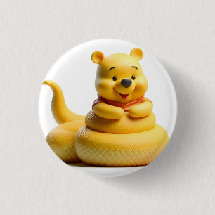 Ofidiofobie Winnie de Pooh 1 Ronde Button 3,2 Cm