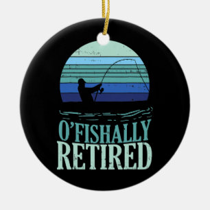 Ofish Remoe Vist Retro Retirement Dad Keramisch Ornament