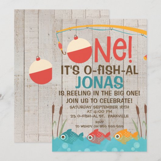 Ofishal One First Birthday Invitation (Devant / Derrière)