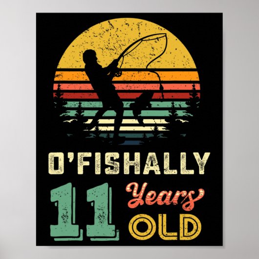 Ofishally 11 jaar oud Vist 11e verjaardagsfeestje Poster (Voorkant)
