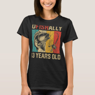 Ofishally 13 Jaar Oud Grappige Visserij Verjaardag T-shirt