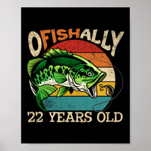 Ofishally 22 Jaar Visserij Verjaardag Thema Partij Poster