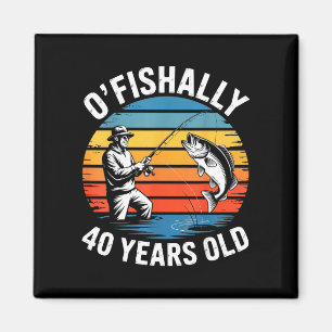 Ofishally 40 jaar oud grappige vissen 40ste verjaa magneet
