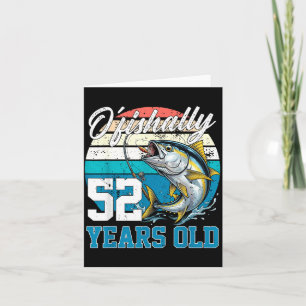 Ofishally 52 jaar oude visser 52ste verjaardag kaart