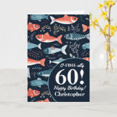 Ofishally 60 visser verjaardag kaart (Gele Bloem)