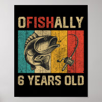 Ofishally 6 Jaar Oud Grappige Visserij Verjaardag