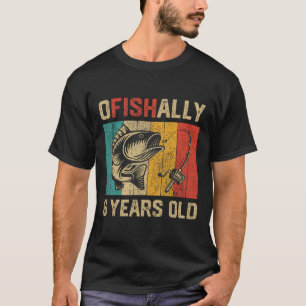 Ofishally 6 Jaar Oud Grappige Visserij Verjaardag T-shirt