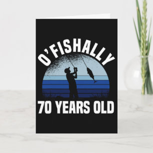 Ofishally 70 Jaar Oude Visser 70e Verjaardag Vis Kaart