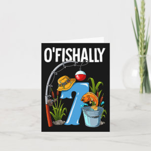 O'fishally 7 jaar oud 7e verjaardag Gevist 1 Kaart