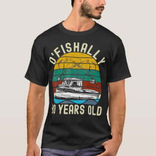 Ofishally 80 jaar oude visser 80e verjaardag vis t-shirt