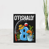 O'fishally 8 jaar oud 8e verjaardag vissen kaart (Voorkant)
