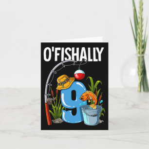 O'fishally 9 jaar oud 9e verjaardag Gevist Kaart