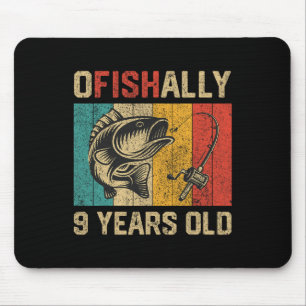 Ofishally 9 Jaar Oud Grappige Visvangst Verjaardag Muismat