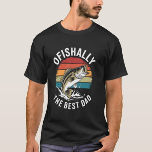 Ofishally De Beste Vader Visser Funny Vissen T-shirt