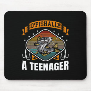O'fishally een tiener 13e verjaardag vissen 13 jaa muismat