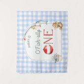 Ofishally One Birthday Personalized Banner  Wandkleed (Voorkant)