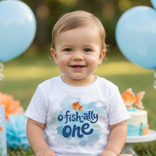 Ofishally One Fishing Boy 1st Birthday