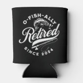 Ofishally Retired 2024 Funny Fishing Blikjeskoeler (Achterkant)
