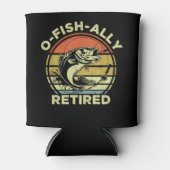 Ofishally Retired Funny Fishing Blikjeskoeler (Voorkant)
