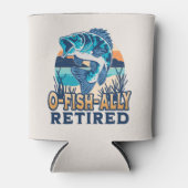 Ofishally Retired Funny Fishing Blikjeskoeler (Voorkant)