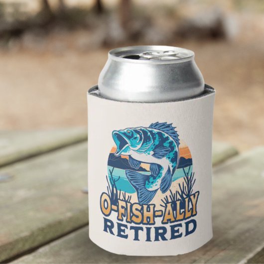 Ofishally Retired Funny Fishing Blikjeskoeler