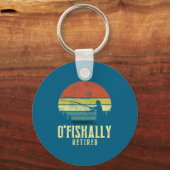 Ofishally Retired Funny Fishing Retirement  Sleutelhanger (Voorkant)